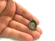 Antique Bronze Brass Blank (20x15mm blank) , Mountings  G5476