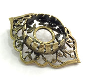 Antique Bronze Brass Blank (14mm blank) , Mountings  G5481