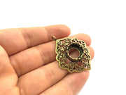 Antique Bronze Brass Blank (14mm blank) , Mountings  G5484