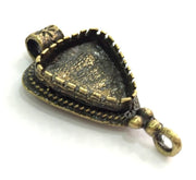 Antique Bronze Brass Blank (15x15mm triangle blank) , Mountings  G5488