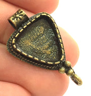 Antique Bronze Brass Blank (15x15mm triangle blank) , Mountings  G5488