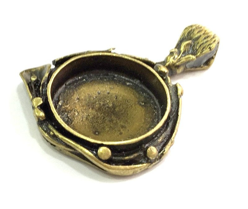 Antique Bronze Brass Blank (20mm blank) , Mountings  G5495