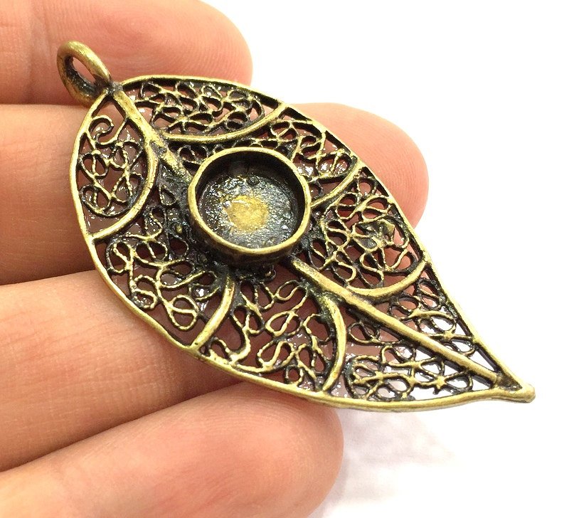 Antique Bronze Brass Blank (10mm blank) , Mountings  G5502