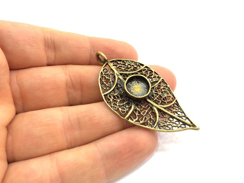 Antique Bronze Brass Blank (10mm blank) , Mountings  G5502