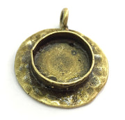 Antique Bronze Brass Blank (16mm blank) , Mountings  G5504