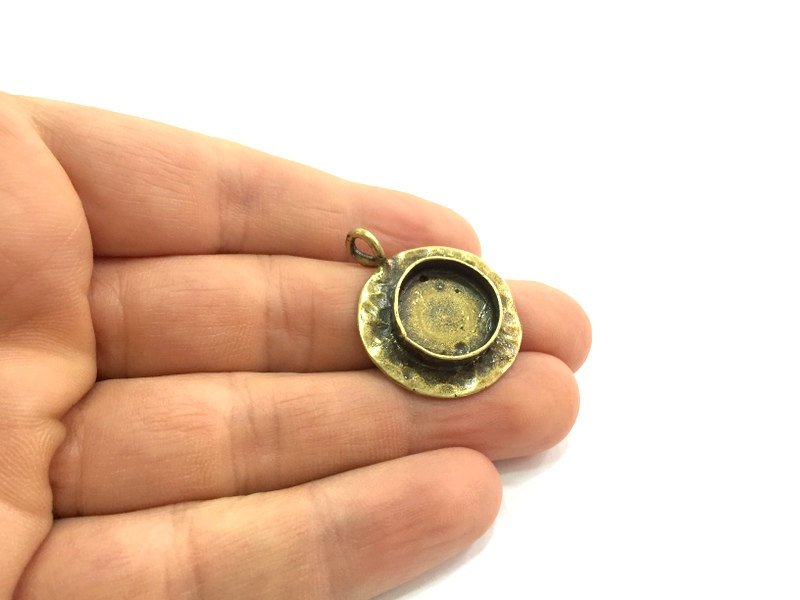 Antique Bronze Brass Blank (16mm blank) , Mountings  G5504