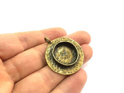 Antique Bronze Brass Blank (20mm blank) , Mountings  G5505