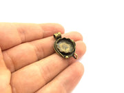 Antique Bronze Brass Blank (16mm blank) , Mountings  G5506