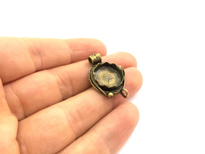 Antique Bronze Brass Blank (16mm blank) , Mountings  G5506