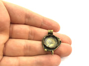 Antique Bronze Brass Blank (16mm blank) , Mountings  G5506