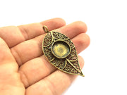 Antique Bronze Brass Blank (16mm blank) , Mountings  G5474