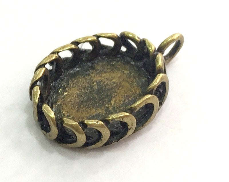 Antique Bronze Brass Blank (20x15mm blank) , Mountings  G5476