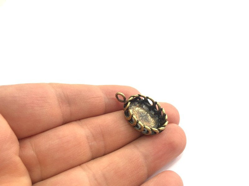 Antique Bronze Brass Blank (20x15mm blank) , Mountings  G5476