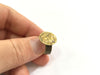 Adjustable Ring Blank, (15mm blank ) Antique Bronze Plated Brass G5518