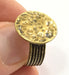 Adjustable Ring Blank, (15mm blank ) Antique Bronze Plated Brass G5518