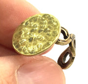 Adjustable Ring Blank, (15mm blank ) Antique Bronze Plated Brass G5521