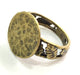 Adjustable Ring Blank, (15mm blank ) Antique Bronze Plated Brass G5523