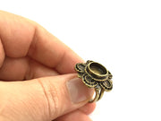 Adjustable Ring Blank, (10mm blank ) Antique Bronze Plated Brass G5526