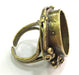 Adjustable Ring Blank, (20mm blank ) Antique Bronze Plated Brass G5528