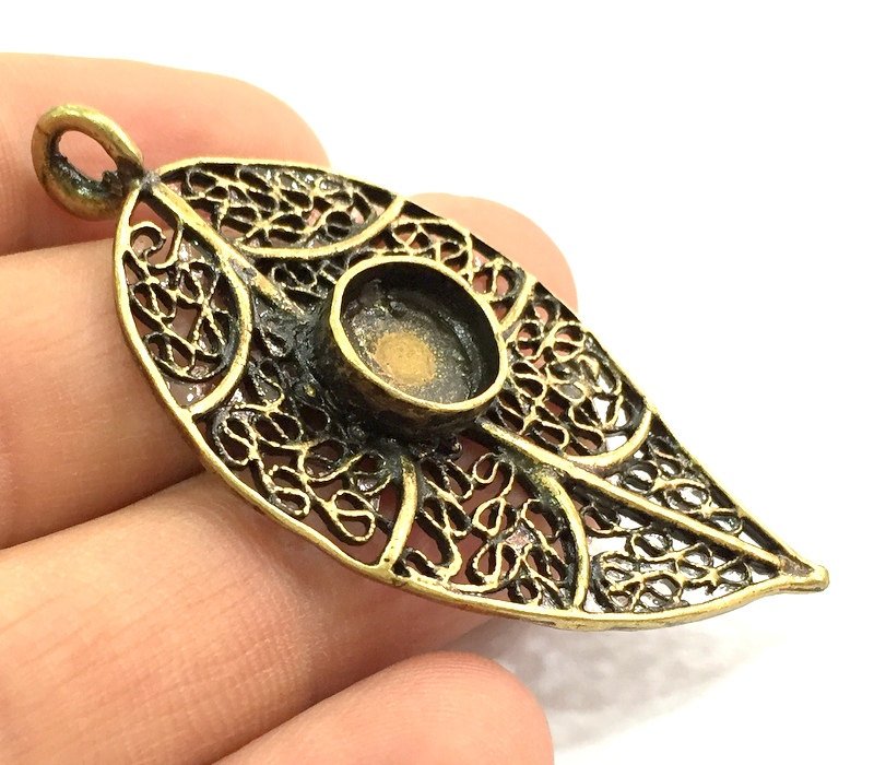 Antique Bronze Brass Blank (10mm blank) , Mountings  G5502