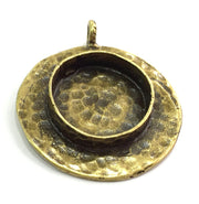 Antique Bronze Brass Blank (16mm blank) , Mountings  G5504