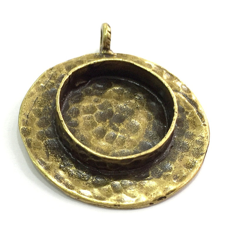 Antique Bronze Brass Blank (16mm blank) , Mountings  G5504