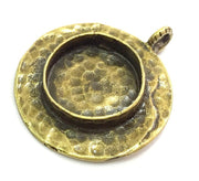 Antique Bronze Brass Blank (20mm blank) , Mountings  G5505