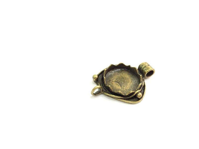 Antique Bronze Brass Blank (16mm blank) , Mountings  G5506