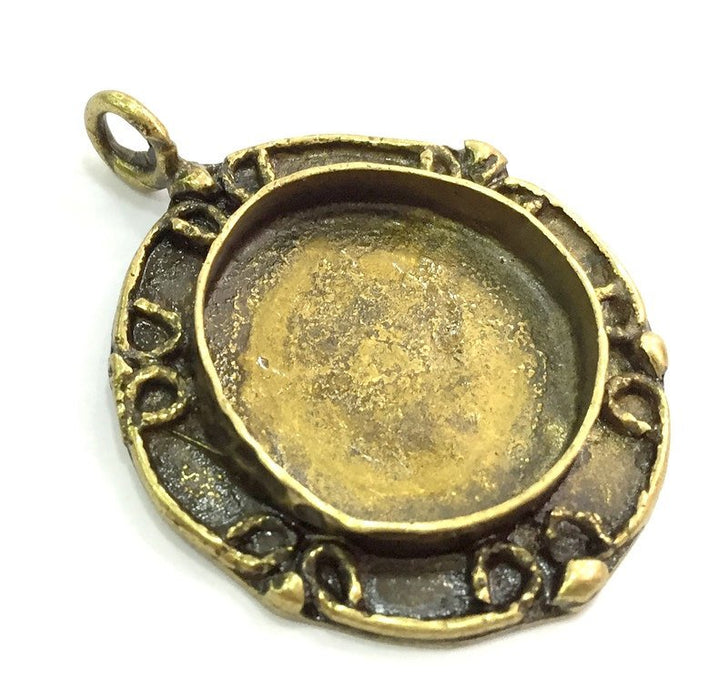Antique Bronze Brass Blank (25mm blank) , Mountings  G5508