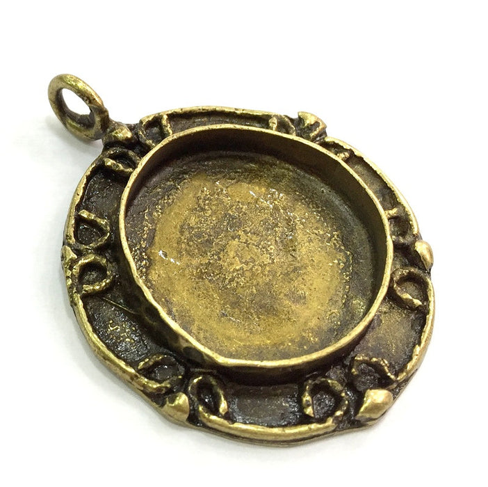 Antique Bronze Brass Blank (25mm blank) , Mountings  G5508