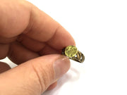 Adjustable Ring Blank, (10mm blank ) Antique Bronze Plated Brass G5513
