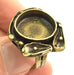 Adjustable Ring Blank, (16mm blank ) Antique Bronze Plated Brass G5524