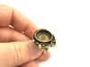 Adjustable Ring Blank, (16mm blank ) Antique Bronze Plated Brass G5524
