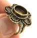 Adjustable Ring Blank, (10mm blank ) Antique Bronze Plated Brass G5526
