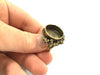 Adjustable Ring Blank, (20mm blank ) Antique Bronze Plated Brass G5528