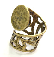 Adjustable Ring Blank, (20mm blank ) Antique Bronze Plated Brass G5533