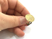 Adjustable Ring Blank, (20mm blank ) Antique Bronze Plated Brass G5536