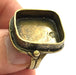 Adjustable Ring Blank, (20mm blank ) Antique Bronze Plated Brass G5537