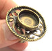 Adjustable Ring Blank, (16mm blank ) Antique Bronze Plated Brass G5539