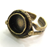 Adjustable Ring Blank, (10mm blank ) Antique Bronze Plated Brass G5540