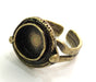 Adjustable Ring Blank, (10mm blank ) Antique Bronze Plated Brass G5540