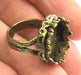Adjustable Ring Blank, (16mm blank ) Antique Bronze Plated Brass G5544