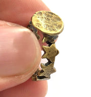 Adjustable Ring Blank, (10mm blank ) Antique Bronze Plated Brass G5545