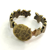 Adjustable Ring Blank, (10mm blank ) Antique Bronze Plated Brass G5545