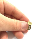 Adjustable Ring Blank, (10mm blank ) Antique Bronze Plated Brass G5546