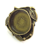 Adjustable Ring Blank, (25mm blank ) Antique Bronze Plated Brass G5548