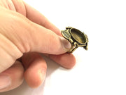 Adjustable Ring Blank, (20mm blank ) Antique Bronze Plated Brass G5554