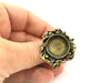 Adjustable Ring Blank, (20mm blank ) Antique Bronze Plated Brass G5562