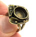 Adjustable Ring Blank, (10mm blank ) Antique Bronze Plated Brass G5564
