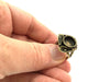 Adjustable Ring Blank, (10mm blank ) Antique Bronze Plated Brass G5564